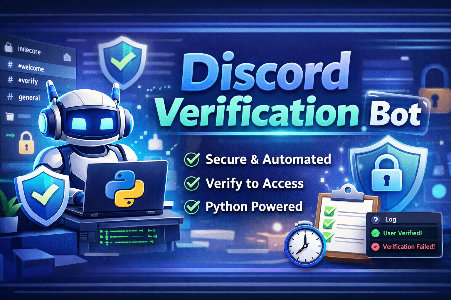 Discord Verification Bot with Math CAPTCHA (discord.py 2.x)
